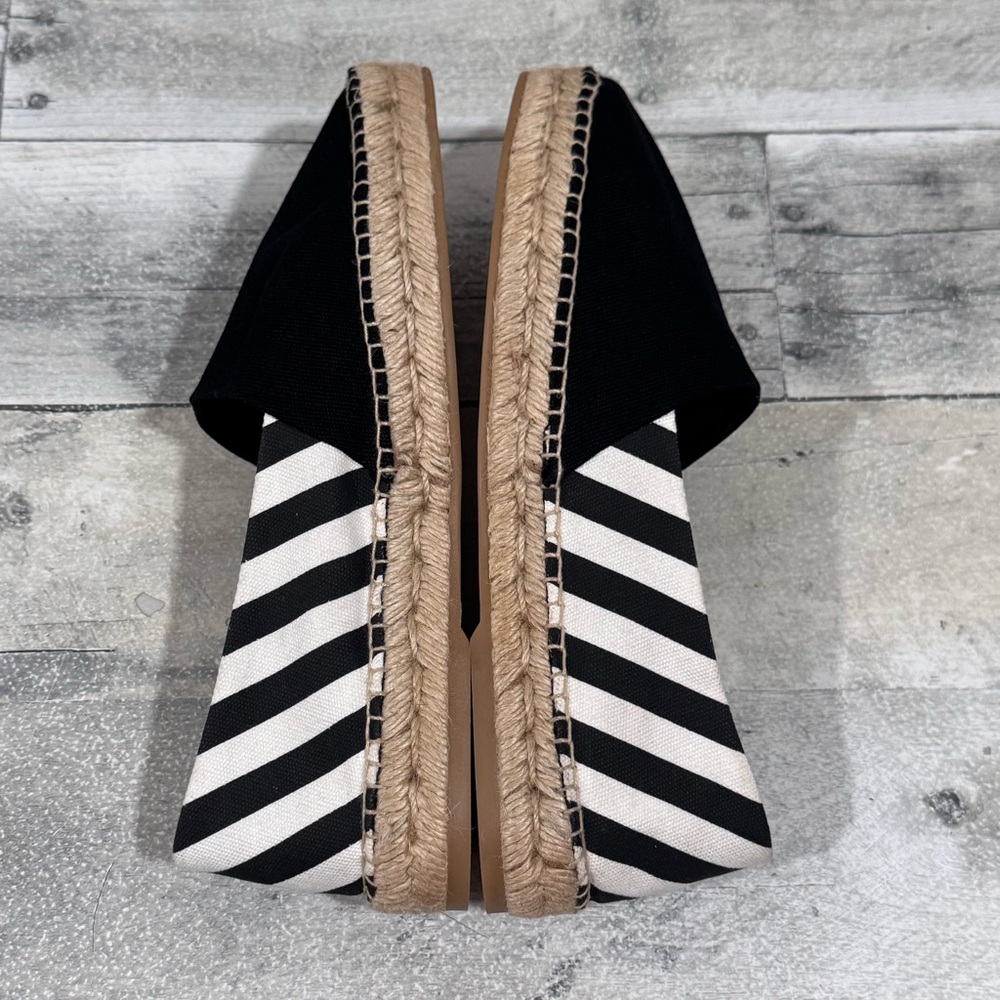 OFF-WHITE Women's Striped Canvas Espadrilles - Black / White - Sz - 7.5.US/38.EU - Picture 6 of 8